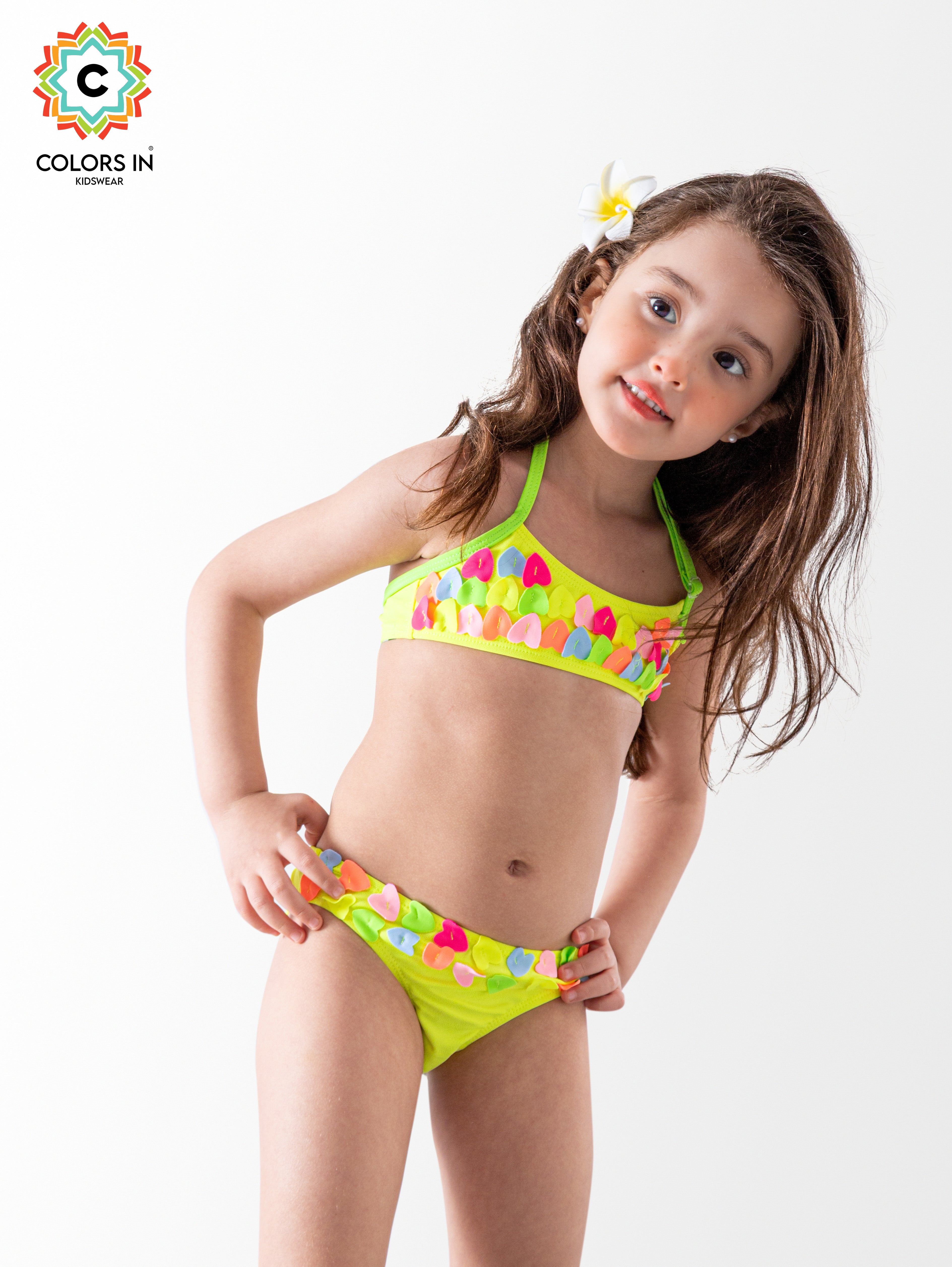 Girls' "Tropical Confetti" 2-Piece Bikini Set