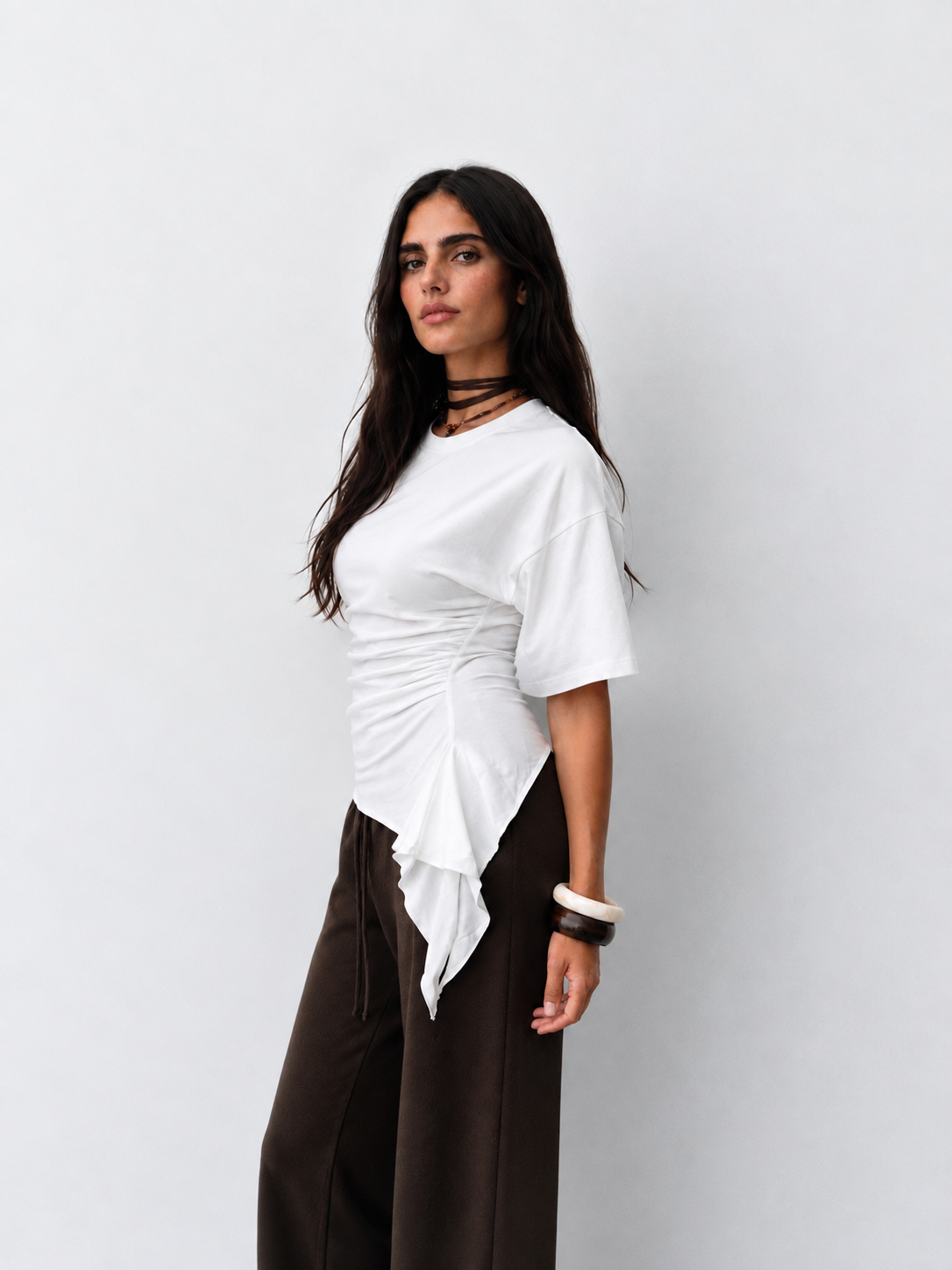 Women assymetric tshirt