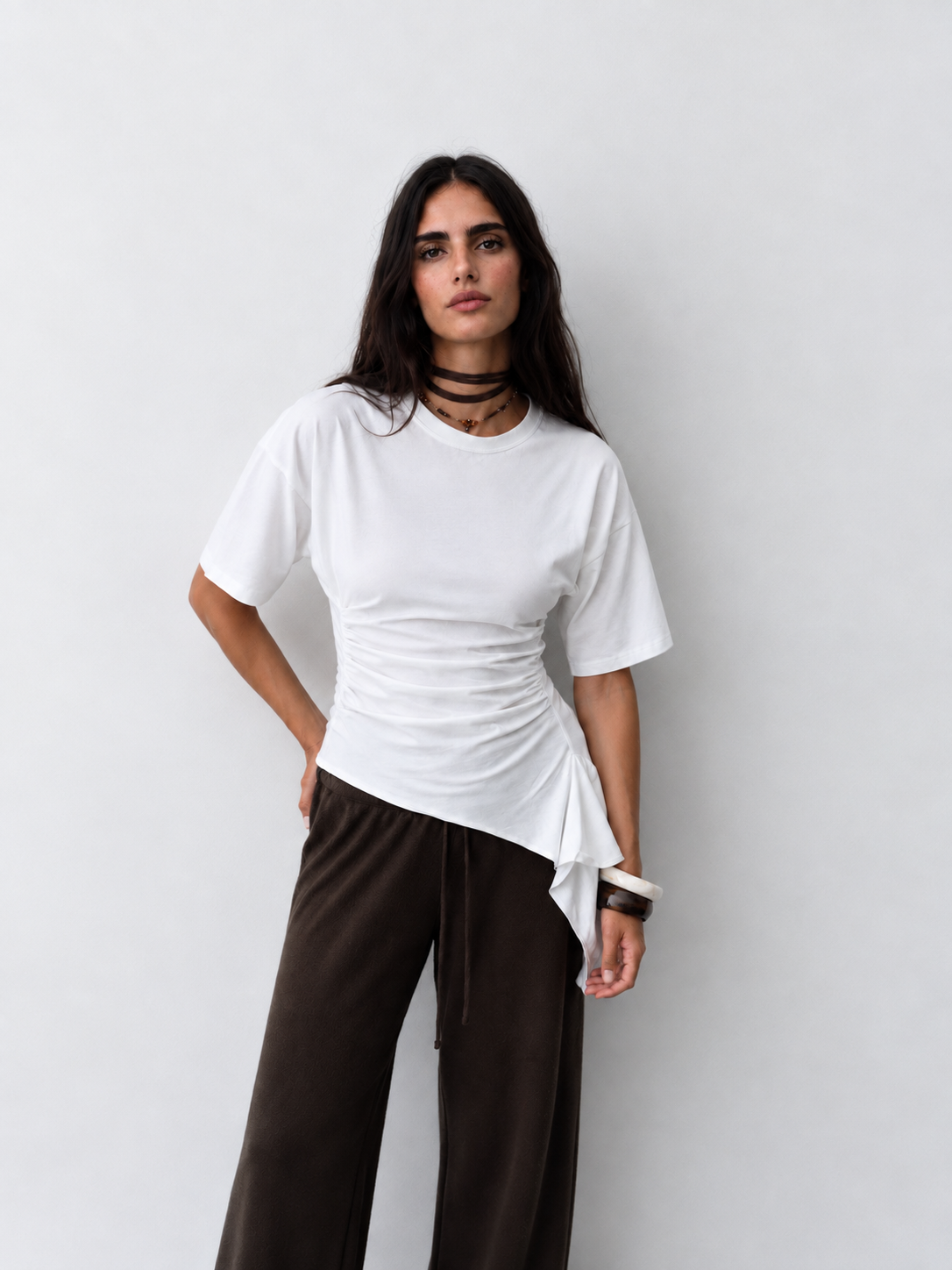Women assymetric tshirt