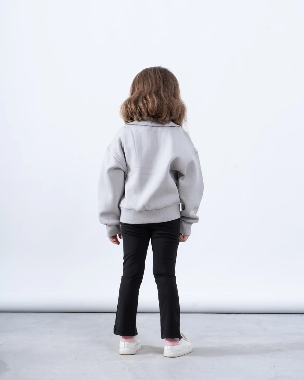 Fleece-Lined Ribbed Collar Sweatshirt - Venti