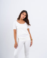 Scoop Neck Fitted Tee