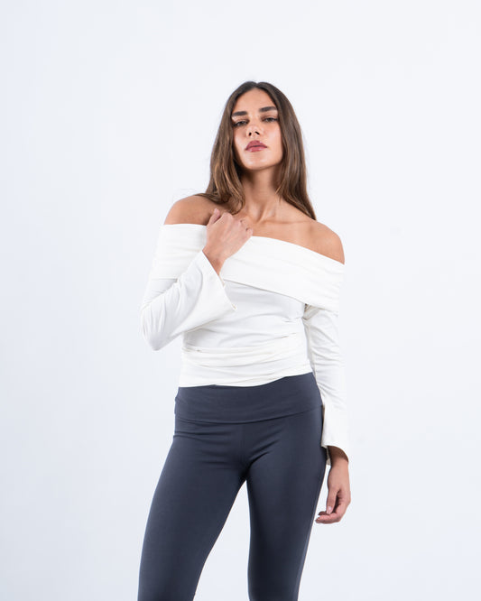 Off-Shoulder Wrap Top