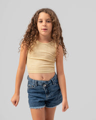 Metallic Rib Top