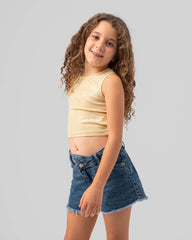 Metallic Rib Top