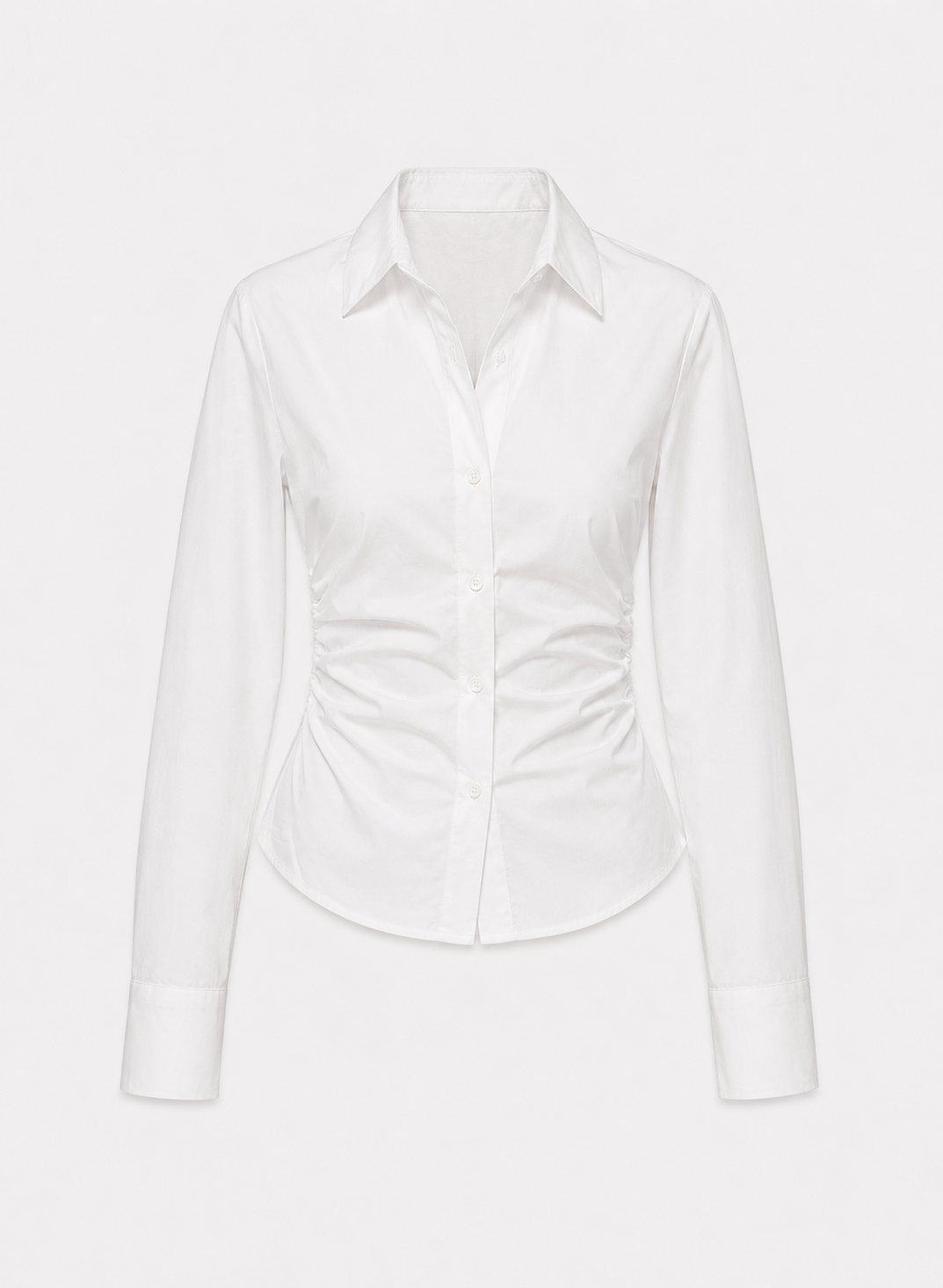 Woman Essential Long-Sleeve Plain Shirt
