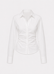 Woman Essential Long-Sleeve Plain Shirt