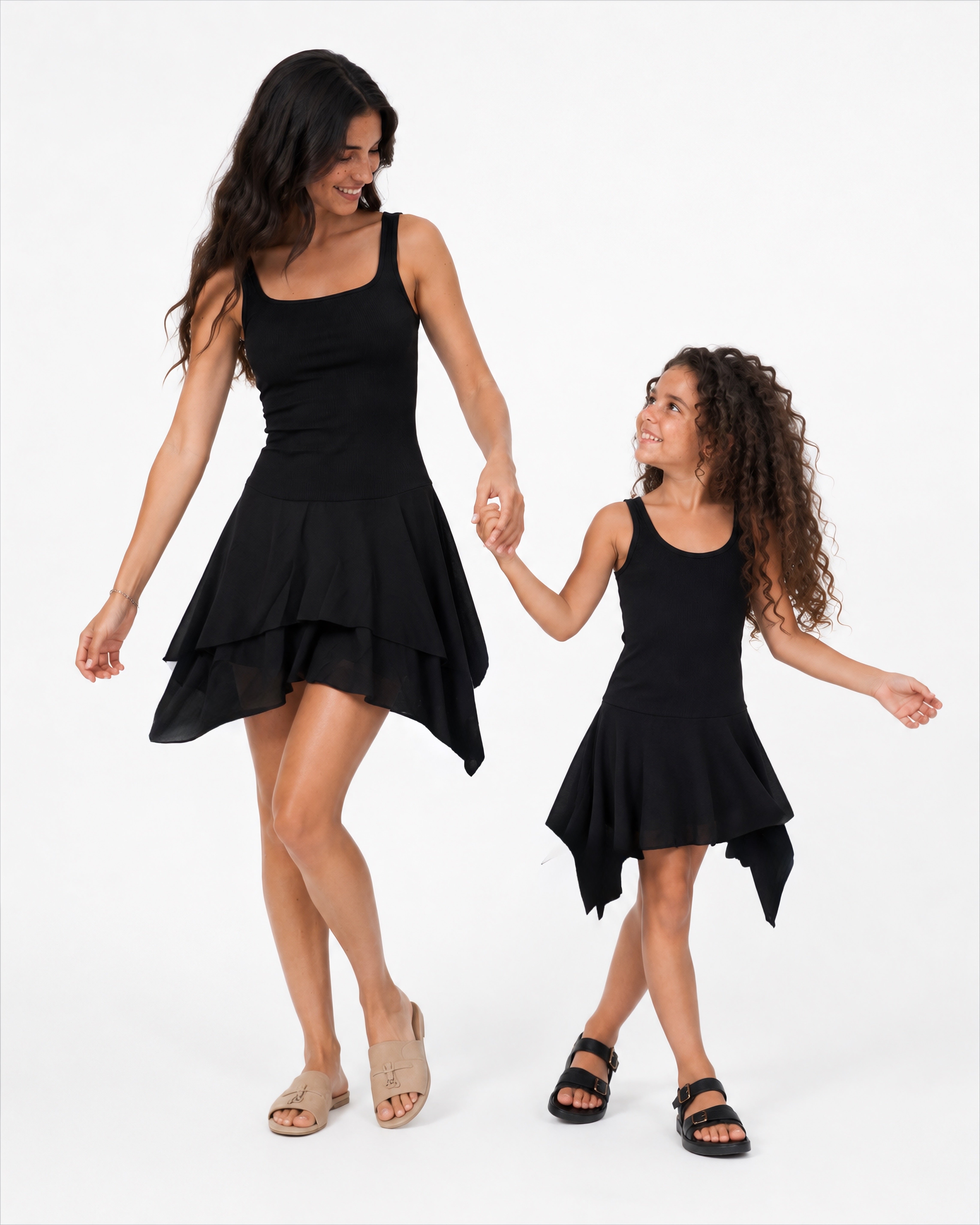 Girls' Ribbed High-Low Dress
