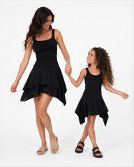 Girls' Ribbed High-Low Dress