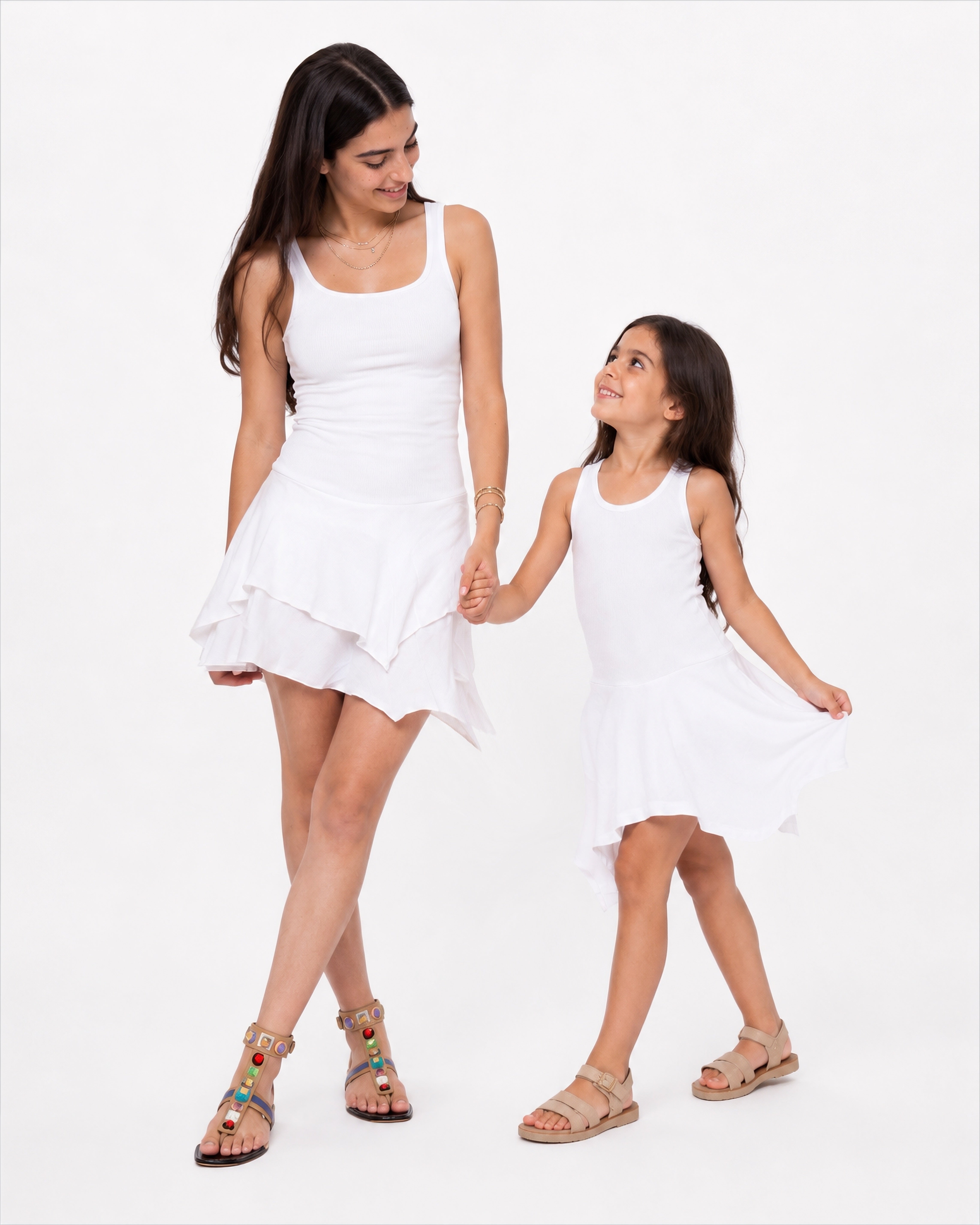 Girls' Ribbed High-Low Dress