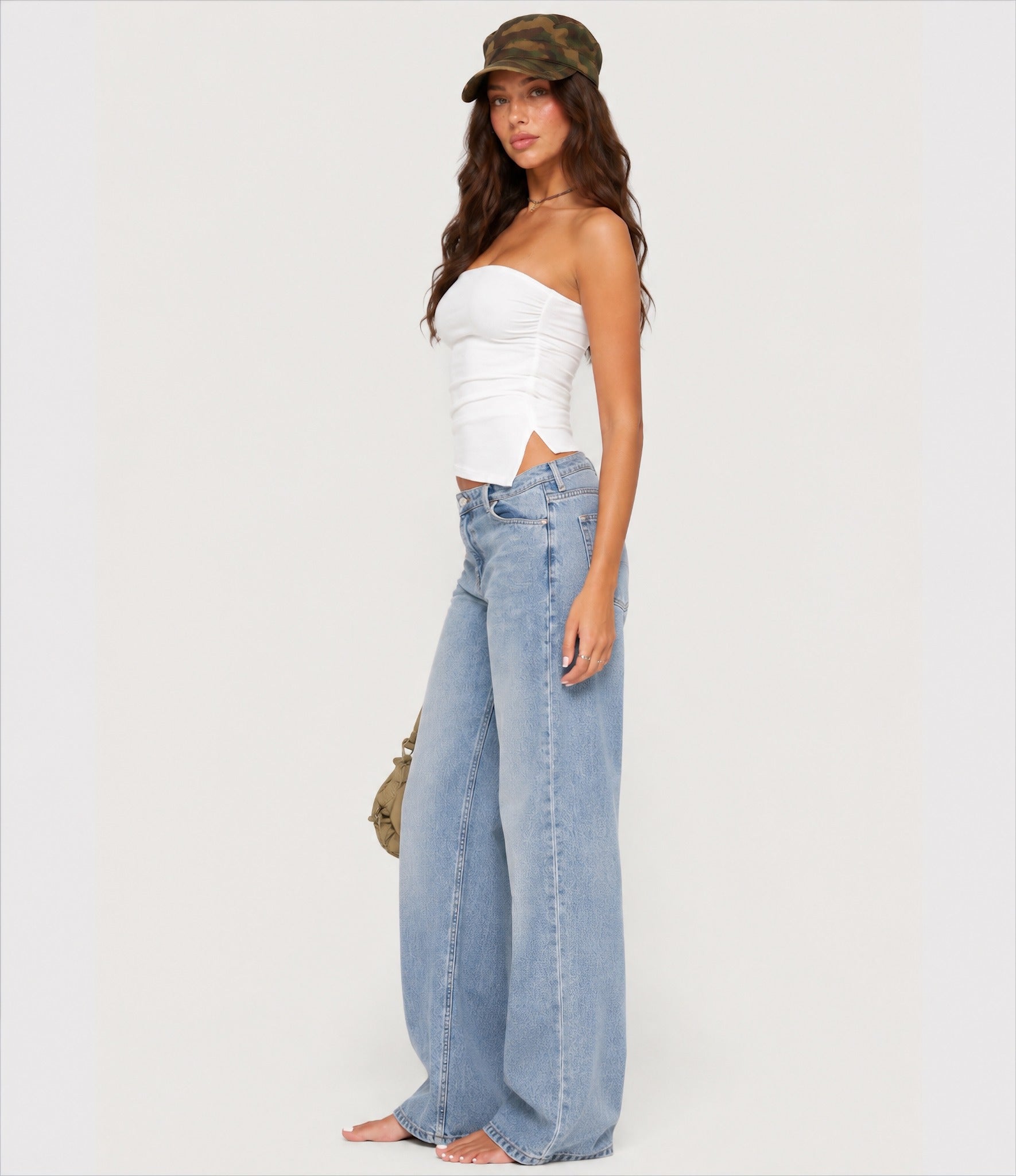 Teens high low tube top