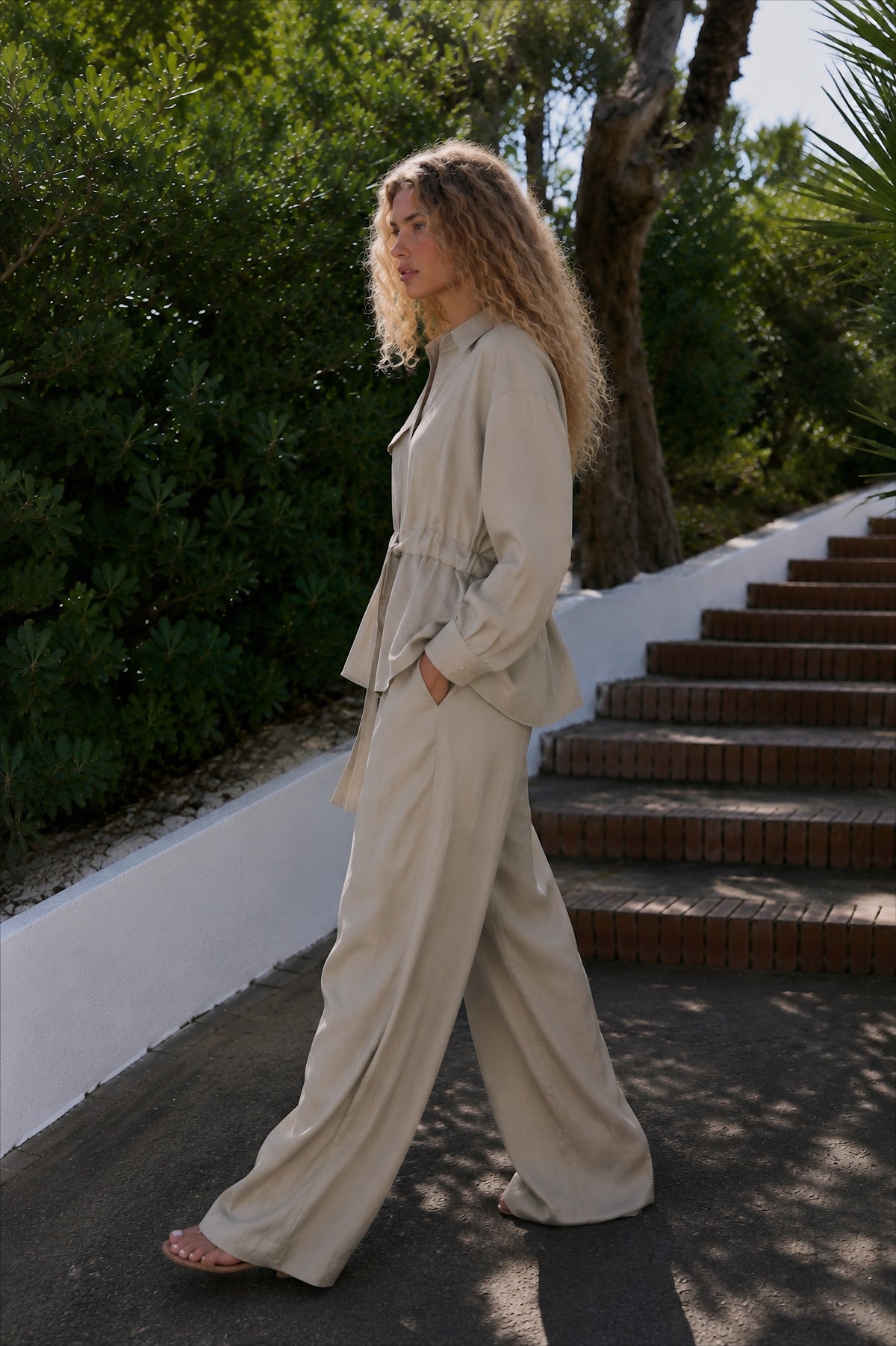 Women soft flowy pants