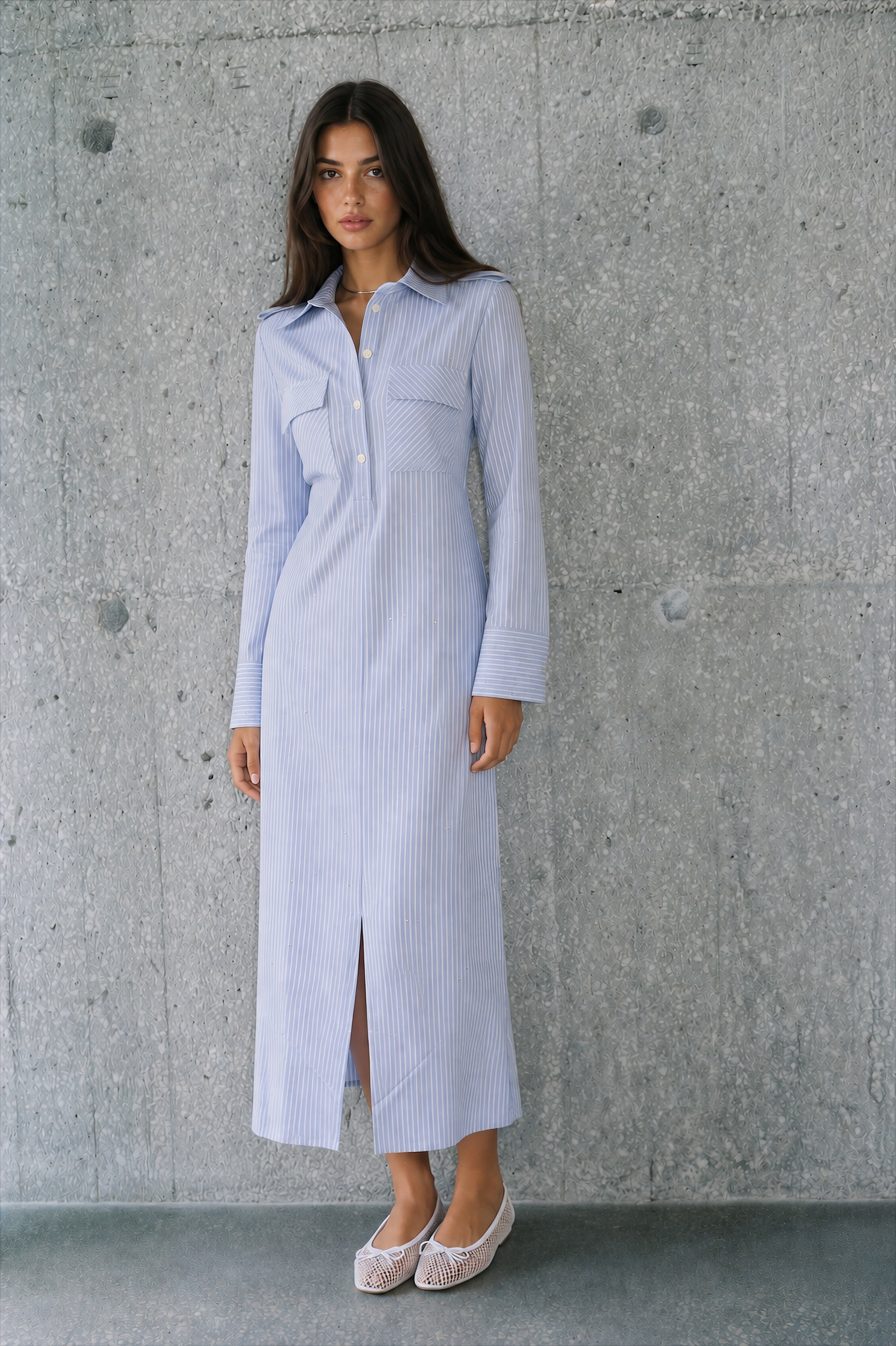 Women sparkled shirt dress