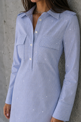 Women sparkled shirt dress