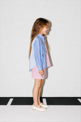 Girls' "Split Stripe" Patch Shorts