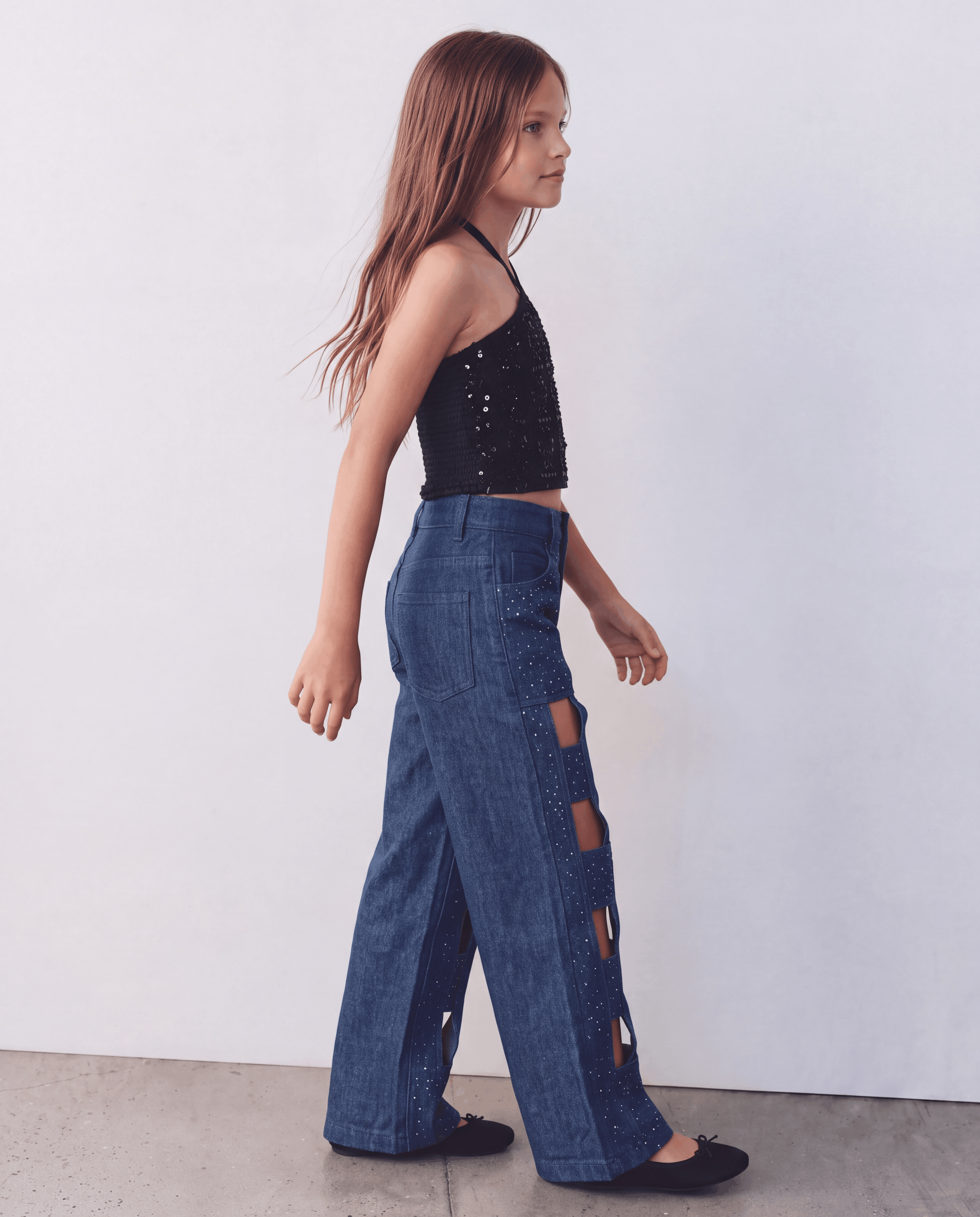 Girls' "Night Spark" Beaded Halter Top