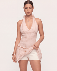 Teens "Rose Metallic" Stripe Mini Dress