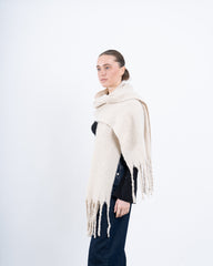 Wide Fringed Scarf