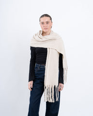 Wide Fringed Scarf