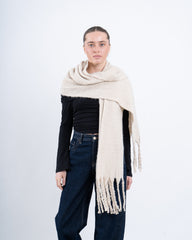 Wide Fringed Scarf