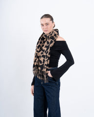 Leopard Fringed Scarf