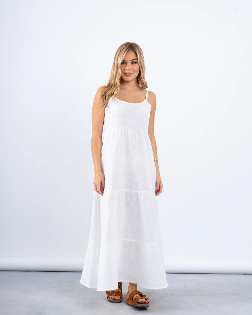 Tiered Crinkle Maxi Dress - Venti