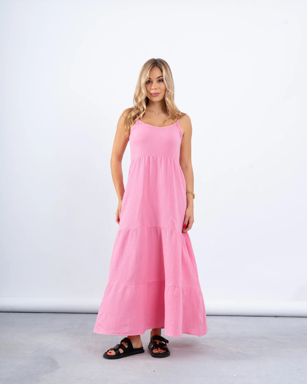 Tiered Crinkle Maxi Dress - Venti