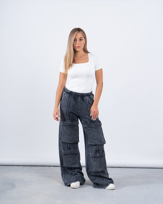 Oversized Cargo Pocket Sweatpants