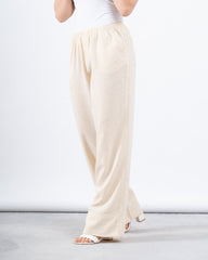 Linen Shimmering Wide-Leg Pants