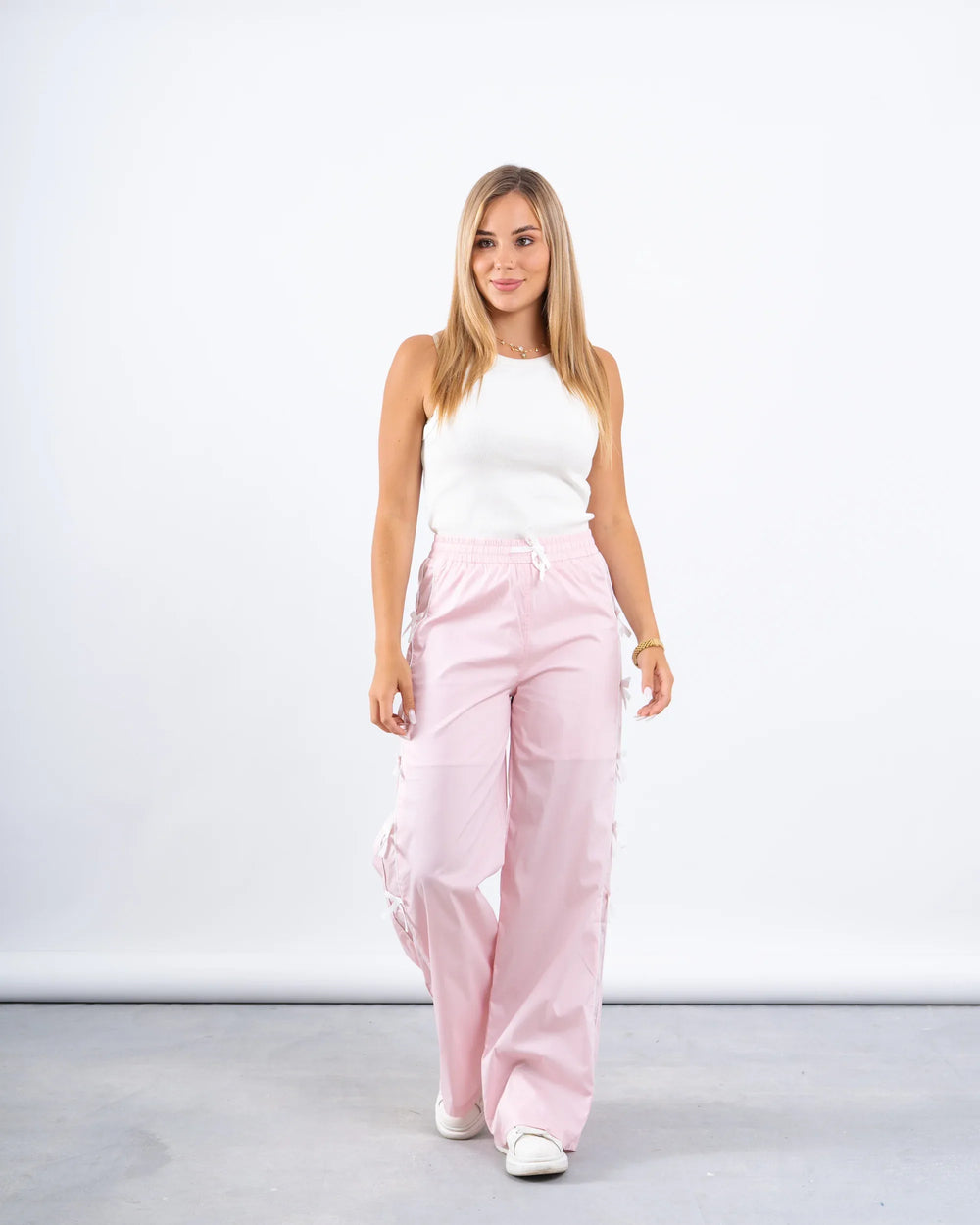 Bow Detail Wide-Leg Pants - Venti