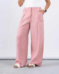 High-Waist Pleated Wide-Leg Pants