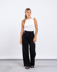 High-Waist Pleated Pants