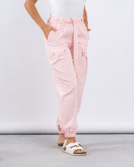 Belted Cargo Jogger Pants
