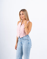 Piped Buttoned Vest