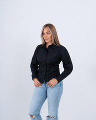 Ruched Waist Fitted Shirt