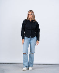 Ruched Waist Fitted Shirt