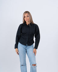 Ruched Waist Fitted Shirt