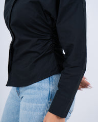 Ruched Waist Fitted Shirt