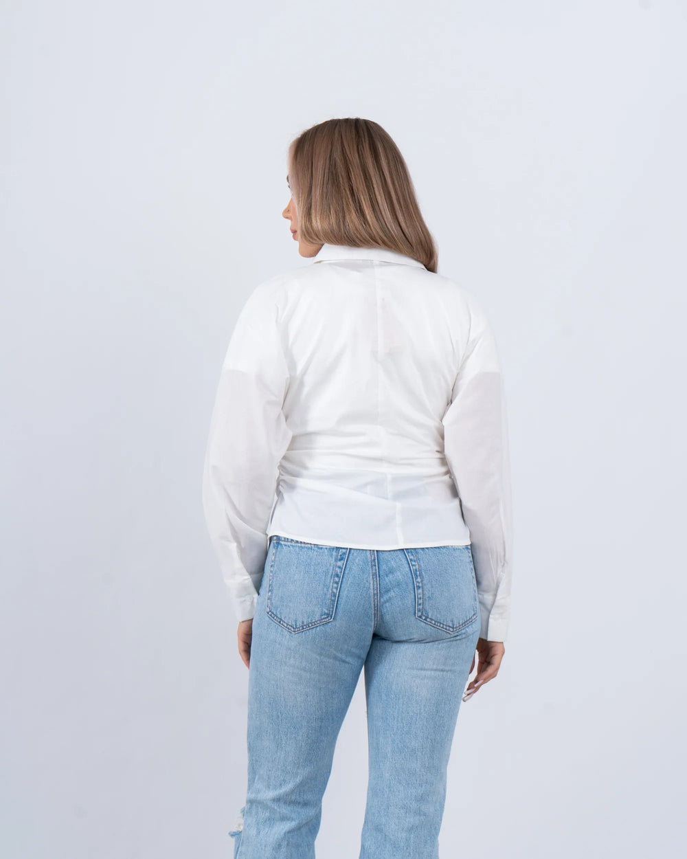 Ruched Waist Fitted Shirt - Venti