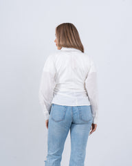 Ruched Waist Fitted Shirt