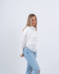 Ruched Waist Fitted Shirt