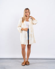 Women metallic print beach cov