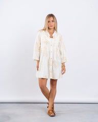 Women metallic print beach cov