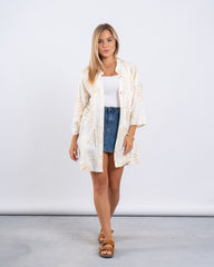 Women metallic print beach cov