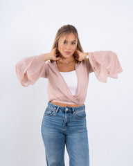 Ruffle Wrap Top