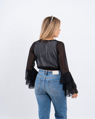 Ruffle Wrap Top