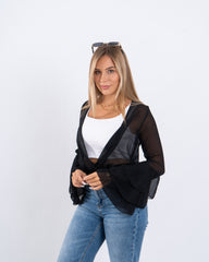 Ruffle Wrap Top