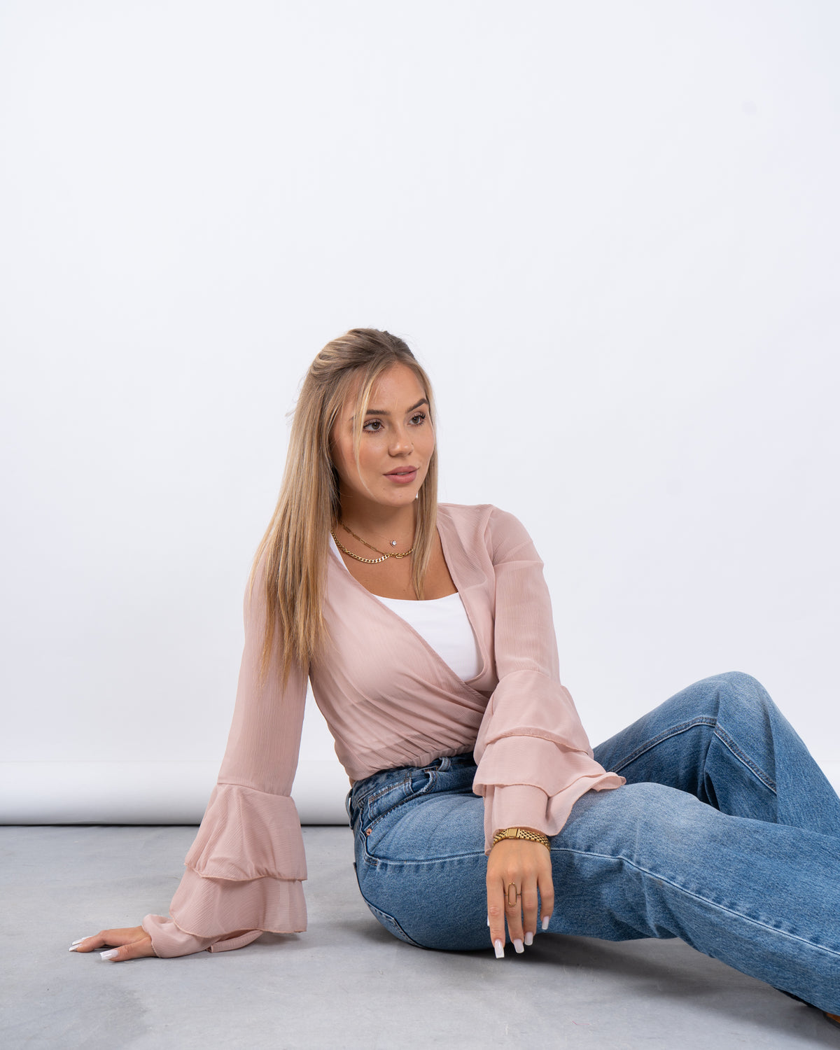 Ruffle Wrap Top