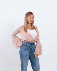 Ruffle Wrap Top