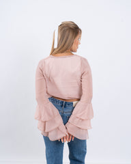 Ruffle Wrap Top