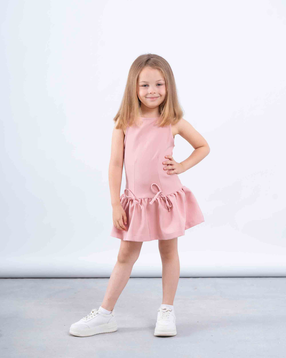 Bow Detail Drop-Waist Dress